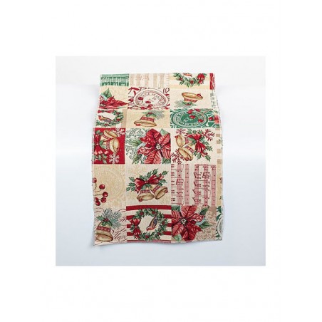 ΡΑΝΝΕΡ, ΜΠΕΖ ΜΕ ΧΡΙΣΤΟΥΓΕΝΝΙΑΤΙΚΑ ΜΟΤΙΒΑ, 150x33cm 600-45271