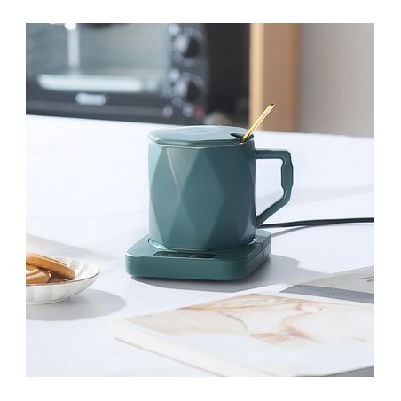 ΣΕΤ ΘΕΡΜΑΙΝΟΜΕΝΗ ΒΑΣΗ ΡΟΦΗΜΑΤΩΝ ΜΕ ΓΥΑΛΙΝΗ ΚΟΥΠΑ OEM ΠΡΑΣΙΝΗ CUP WARMER WITH HEATING PLATE