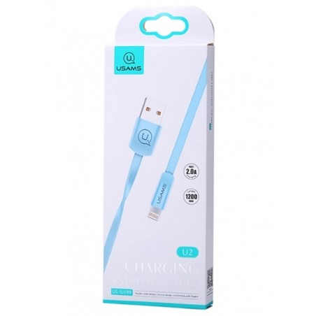 USAMS ΚΑΛΩΔΙΟ USB ΣΕ LIGHTNING US-SJ199, 1.2m, ΜΠΛΕ