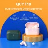 QCY T10 TWS BLACK Dual Armature Driver 4-mic noise cancel. True Wireless Earbuds Quick Charge 600mAh