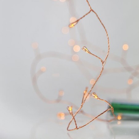 CLUSTER, 50 ΜΙΝΙ LED, ΜΠΑΤΑΡΙΑΣ, ΠΡΟΕΚΤΑΣΗ 30CM, ΜΠΡΟΝΖΕ ΧΑΛΚΟΣ, DAYLIGHT LED, ΑΝΑ 5CM, ΙΡ20 600-11717