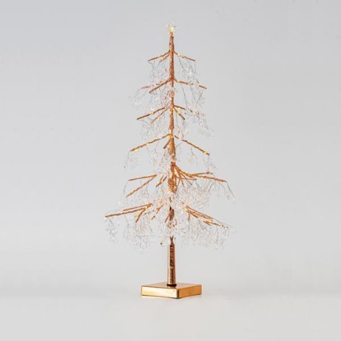 ΑΚΡΥΛΙΚΟ ΧΑΛΚΙΝΟ ΔΕΝΤΡΟ ΜΕ ΑΣΤΕΡΙ ΚΟΡΥΦΗ, ΜΠΑΤΑΡΙΑΣ, ΜΕ ΧΡΟΝΟΔΙΑΚΟΠΤΗ, 80 ΘΕΡΜΑ ΛΕΥΚΑ LED, 60CM, IP20 600-30575