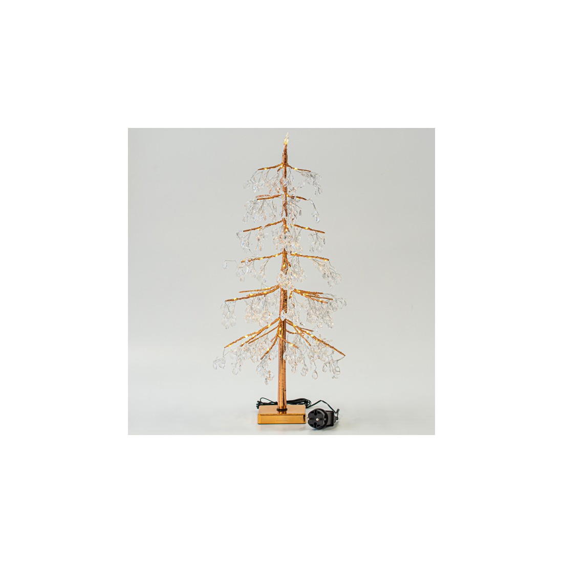 ΑΚΡΥΛΙΚΟ ΧΑΛΚΙΝΟ ΔΕΝΤΡΟ ΜΕ ΑΣΤΕΡΙ ΚΟΡΥΦΗ, ΣΤΑΘΕΡΟ ΜΕΤΑΣΧΗΜΑΤΙΣΤΗ, 80 ΘΕΡΜΑ ΛΕΥΚΑ MINI LED, 60CM, IP44 600-30583