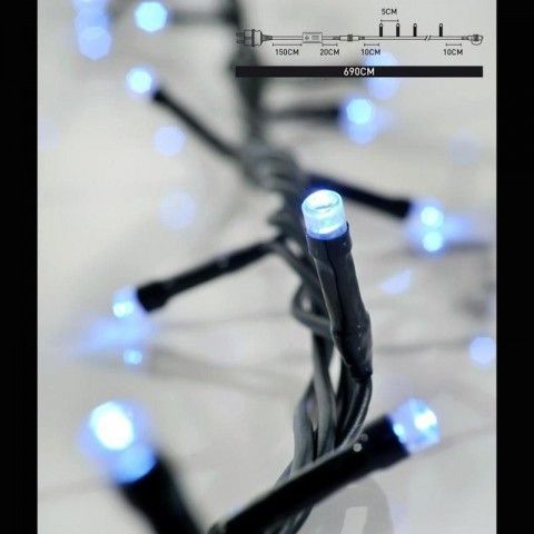 100 LED ΣΕ ΣΕΙΡΑ ΜΕ ΕΠΕΚΤΑΣΗ ΚΑΙ ΠΡΟΓΡΑΜΜΑ, ΠΡΑΣΙΝΟ ΚΑΛΩΔΙΟ, ΛΕΥΚΟ LED ΑΝΑ 5 ΕΚ. 600-11010